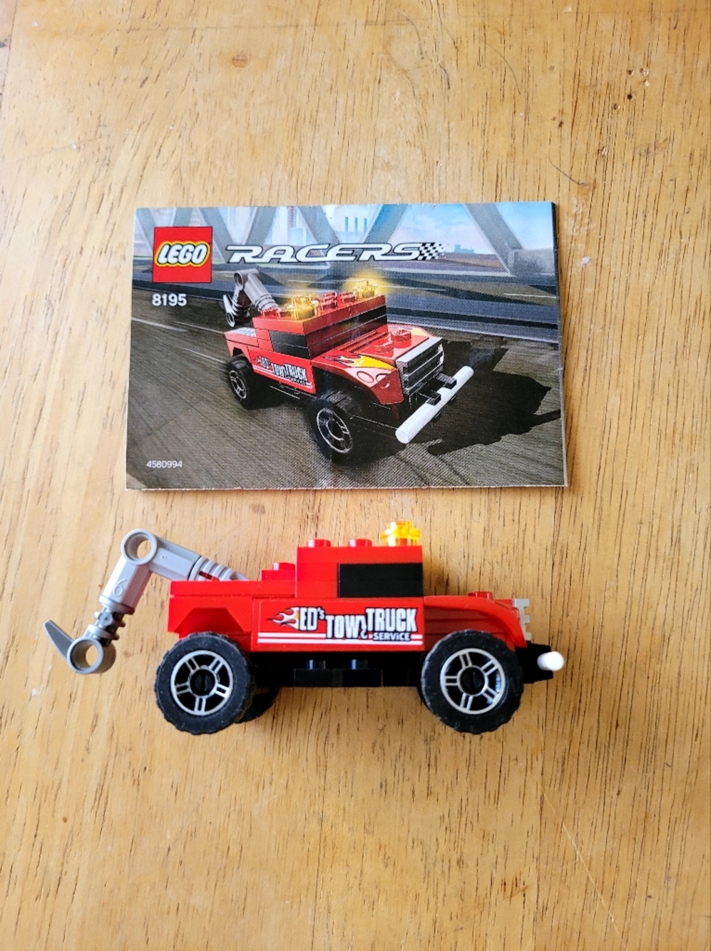 Lego Red Tow Truck Racers Toy Vehicle Set # 8195